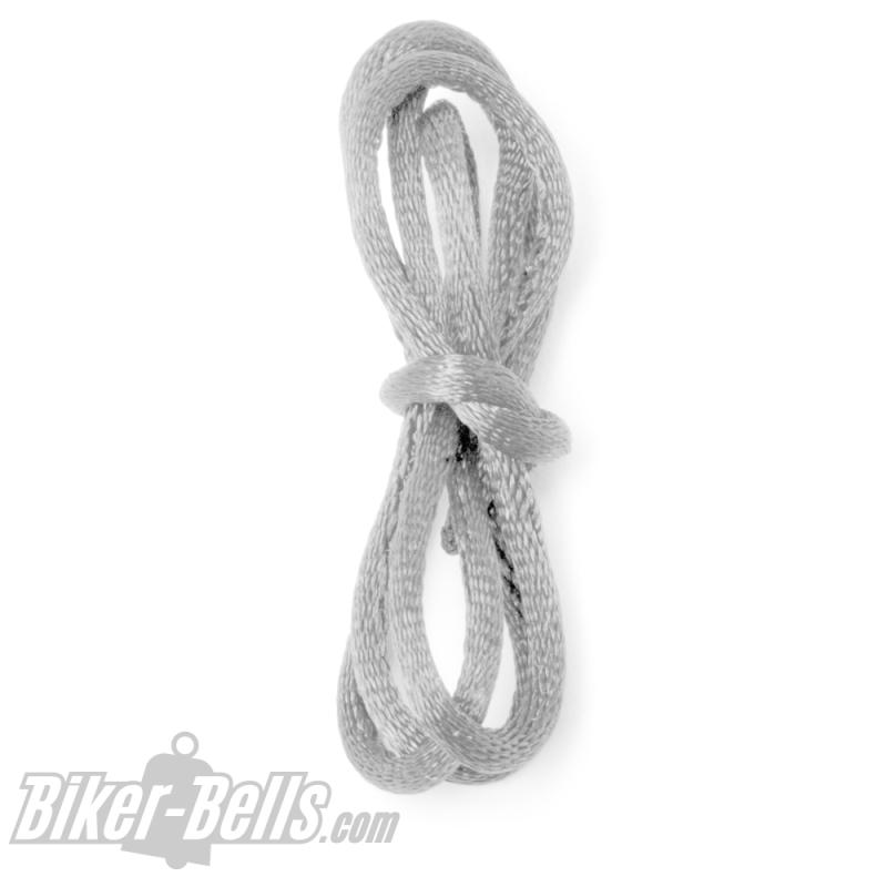 Tear-resistant 50cm cord in silver to attach Tibet Bells and other biker bells